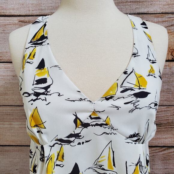 Coco Love Sailboat Tank White Yellow Black XSmall - Picture 4 of 7